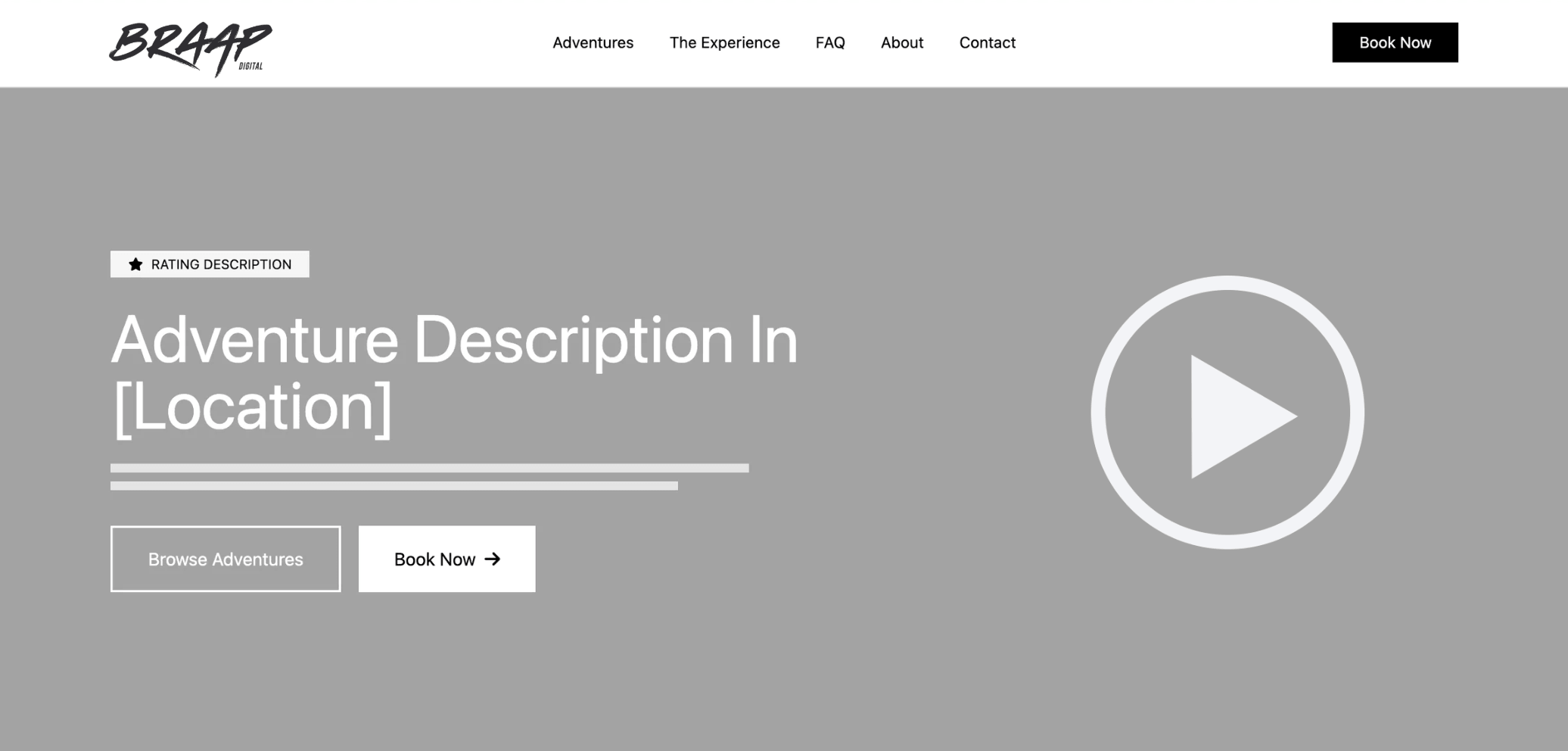 powersports outfitter website above the fold